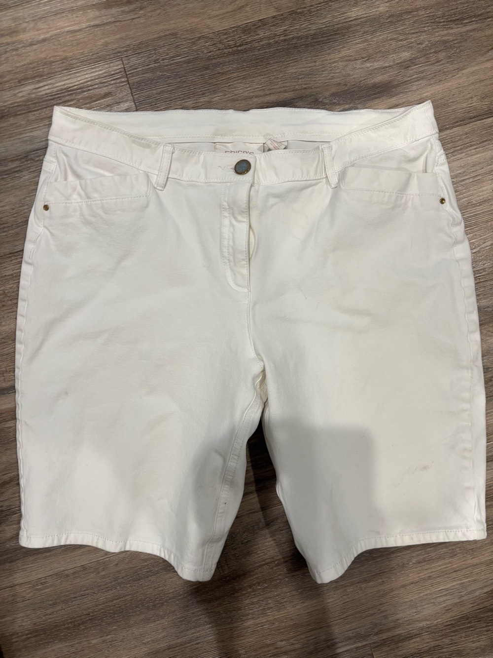 Chico's White Stretch Jean Shorts Size 18 / 2.5
